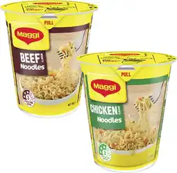 Coles Maggi Noodle Cup 58g-65g offer