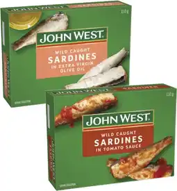 Coles John West Sardines 110g offer