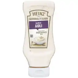 Woolworths Heinz Seriously Good Mayonnaise or Aioli 500ml offer