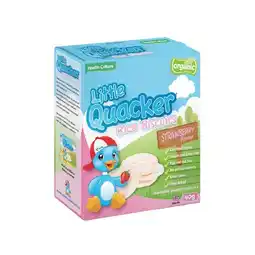 Woolworths Little Quacker Rice Biscuit Strawberry 1-3 Years 40g offer