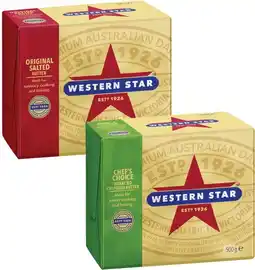 Coles Western Star Butter 500g offer