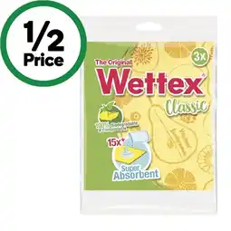 Woolworths Wettex Cloth Super Absorbent Assorted Pk 3 offer