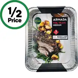 Woolworths Armada Foil Medium BBQ Trays Pk 3 offer