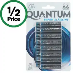 Woolworths Quantum Alkaline Batteries AA or AAA Pk 16 offer