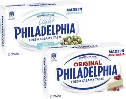 Coles Philadelphia Cream Cheese Block 250g offer