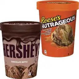 Coles Hershey's or Reese's Ice Cream Tub 1 Litre offer