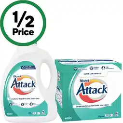 Woolworths Biozet Attack Laundry Liquid 2 Litre or Powder 2 kg offer