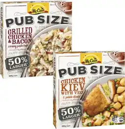 Coles McCain Pub Size Meal 480g-500g offer