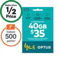 Woolworths Optus $35 SIM Starter Kit‡ offer