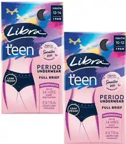 Coles Libra Teen Period Underwear 1 Pack offer
