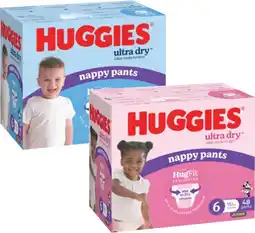 Coles Huggies Ultra Dry Jumbo Nappy Pants 48 Pack-62 Pack offer