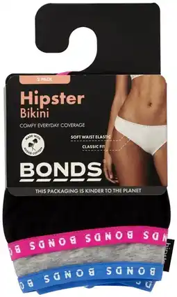 Coles Bonds Women's Hipster Bikini Brief 2 Pack offer