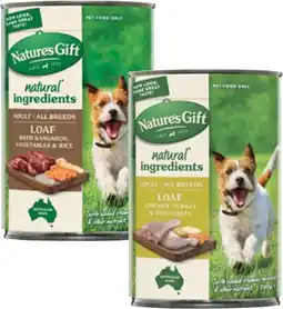 Coles Nature's Gift Dog Food 700g offer