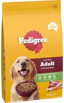 Coles Pedigree Dry Dog Food 2.5kg-3kg offer