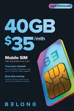 Coles Belong $35 Mobile SIM offer
