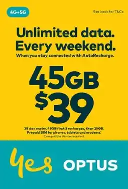 Coles Optus $39 Prepaid SIM Starter Kit offer