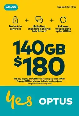 Coles Optus $180 Prepaid SIM Starter Kit offer