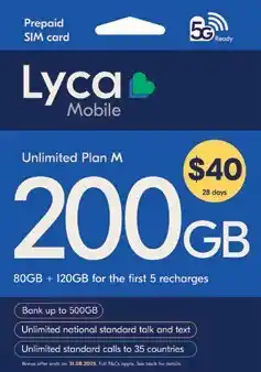 Coles Lyca $40 Starter Pack offer