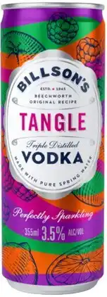 Coles Billson's Tangle Vodka Mixed Drink Cans 4x355mL offer