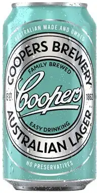 Coles Coopers Australian Lager Cans 24x375mL offer