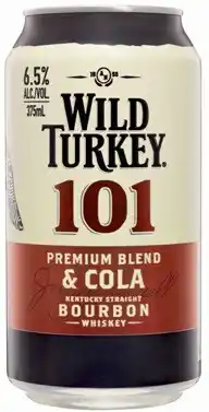 Coles Wild Turkey & Cola 101 Cans 10x375mL offer