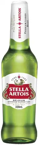Coles Stella Artois Bottles 24x330mL offer