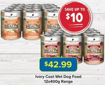 PetO Ivory Coat Wet Dog Food 12x400g Range offer