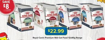 PetO Royal Canin Premium Wet Cat Food 12x85g Range offer