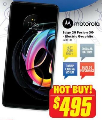 The Good Guys Motorola Edge 20 Fusion 5G-Electric Graphite offer