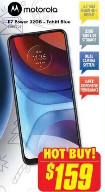 The Good Guys Motorola E7 Power 32gb-Tahiti Blue offer