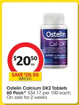 Coles Ostelin Calcium DK2 Tablets 60 Pack offer