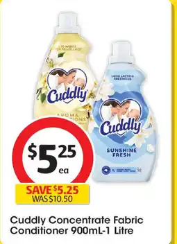 Coles Cuddly Concentrate Fabric Conditioner 900mL-1 Litre offer