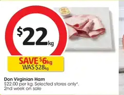 Coles Don Virginian Ham offer