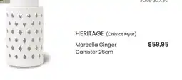 Myer Marcella Ginger Canister 26cm offer