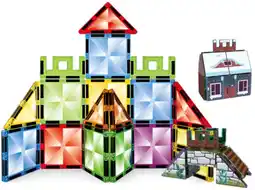 Toymate Wondermags Magnetic Tiles Cottage & Bridge (47pcs) offer