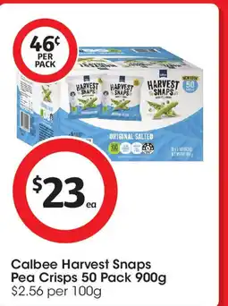 Coles Calbee Harvest Snaps Pea Crisps 50 Pack offer