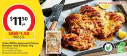 Coles Coles RSPCA Approved Chicken Boneless Herb & Garlic offer