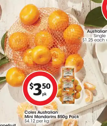 Coles Coles Australian Mini Mandarins offer