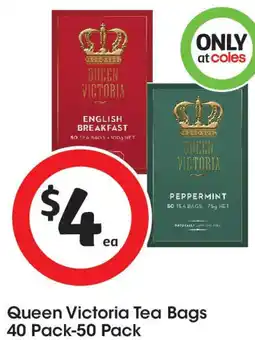 Coles Queen Victoria Tea Bags offer