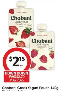 Coles Chobani greek yogurt pouch offer
