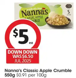 Coles Nanna's classic apple crumble offer