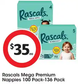 Coles Rascals mega premium nappies offer