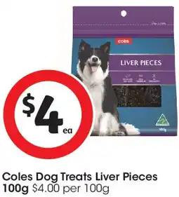 Coles Coles dog treats liver pieces offer