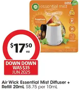 Coles Air wick essential mist diffuser + refill offer