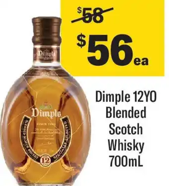 Coles Dimple 12yo blended scotch whisky offer