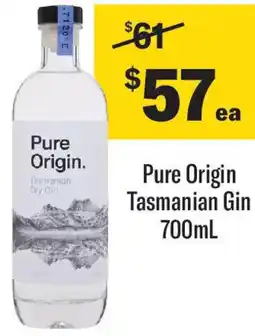 Coles Pure origin tasmanian gin offer