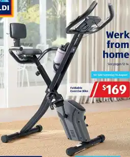 ALDI Foldable exercise bike offer