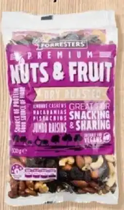 ALDI Forresters dry roasted premium nuts & fruit offer
