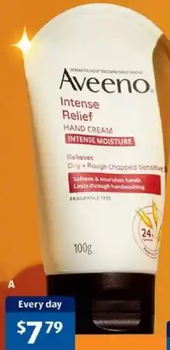 ALDI A Aveeno Intense Relief Hand Cream offer