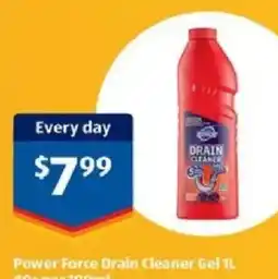 ALDI Power force drain cleaner gel offer